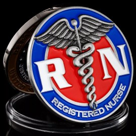 Unbranded Registered Nurse RN Antique Silver Coin