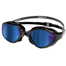 Buddyswim OzeanX Swimming Goggles Anti Fog with XVISION Panoramic Lenses UV400 Protection Hydrodynamic Fit Open Water Swimming Goggles Wear Them During Your Swimming