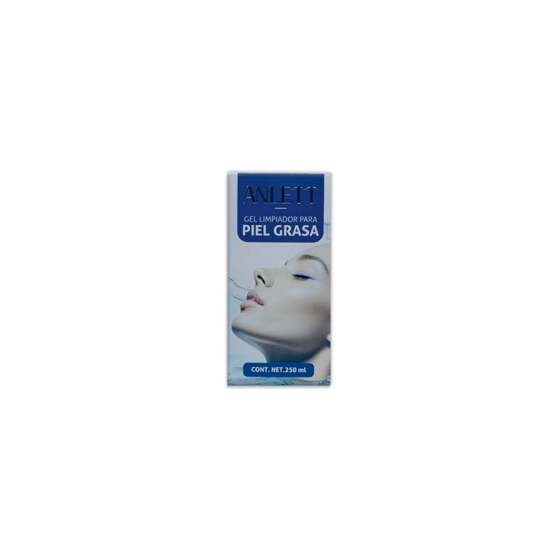 Anlett Gel Limpiador Facial para Piel Grasa, 250ml, Limpieza Profunda
