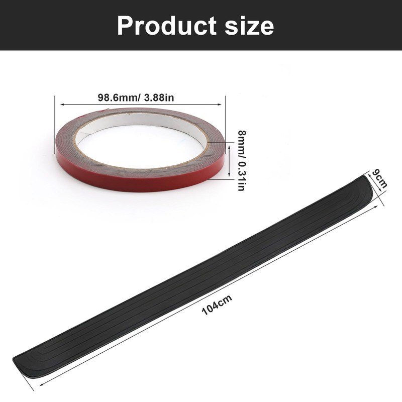 SRJQXH Bumper Protector, Boot Protector Strip Soft Rubber Material, 9