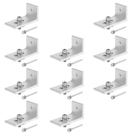 10 Pcs Solar Panel Mounting L Bracket,Thick 5.3mm Aluminum Alloy Support Hardware,for RV Boat Off Grid Roof, Solar Panel Motor Home Roof
