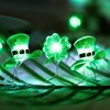 HEZHFA St. Patrick's Day Four-Leaf 13FT 40 LEDs Clover String