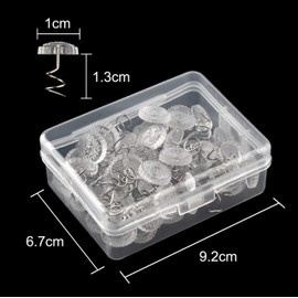 KUUQA Upholstery Twist Pins Clear Heads Bed Skirt Pin for Hold Slipcovers and Bedskirts Decoration, 50 Pcs