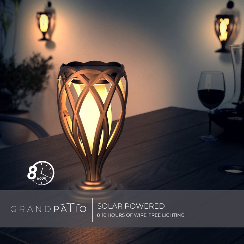 Solar Yard Solar Landscape Lights 4 Pack, Multifunctional Torch Lights