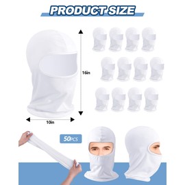 Panitay 50 Pcs Painters Spray Socks Unisex Adult Painters Mask Painting Dust Hood Snug Soft Stretch Head Socks for Men (White)