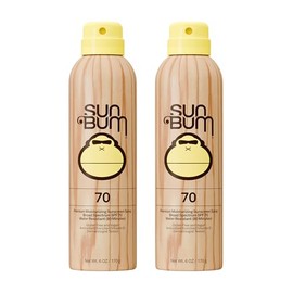 Sun Bum Original SPF 70 Sunscreen Body Spray - Broad Spectrum Moisturizing Sunscreen with Vitamin E - Hawaii 104 Act Compliant (Made without Octinoxate & Oxybenzone) - 6 oz (Pack of 2)