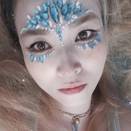 Cubic Sticker Face Jewelry Tattoo 4-Color Opal Diamond