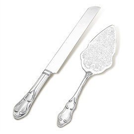 Set para cortar tarta de boda – Elegantes Utensilios incluye cuchillo y servidor – Para boda, aniversario, recepción, y eventos
