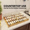SpaceAid Bamboo Spice Drawer Organizer, (Need 3" Deep Drawer) Expandable