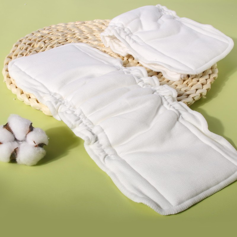 5 Öko-Bambus-Baumwolle, elastische Einlagen für Babywindeln, sehr saugfähig, wiederverwendbar, 5