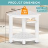 NALONE Corner Shower Stool, HDPE Shower Bench for Inside Shower,