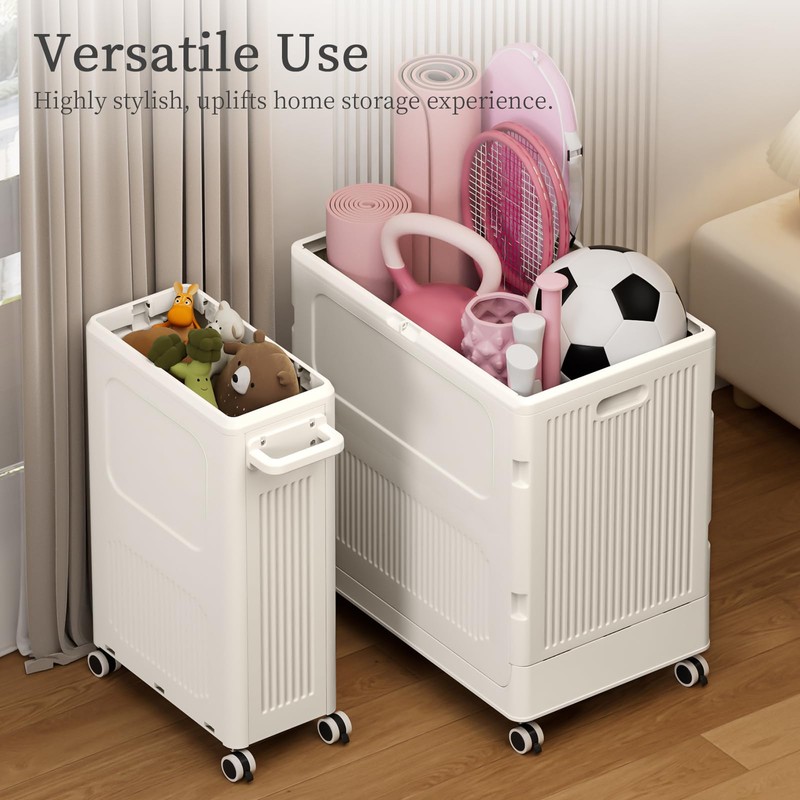 HAIXIN HOME Rolling Laundry Hamper with Lid, 130L Large Capacity