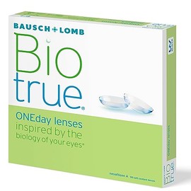 Bausch + Lomb Biotrue ONEday Tageslinsen, sph√§rische Kontaktlinsen, weich, 90 St√ºck / BC 8.6 mm / DIA 14.2 mm / -6.00 Dioptrien