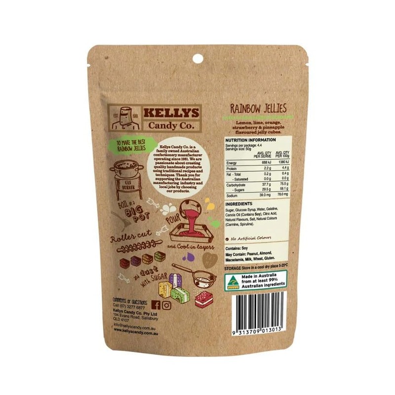 Kellys Candy Co Rainbow Jellies 220g