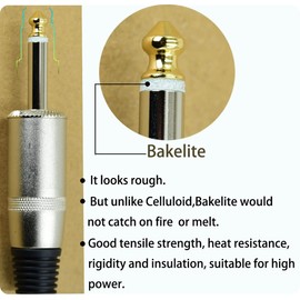 Speak on 2Pcs Professional Speakon to 1/4 Inch ts Speaker Cable for pa Jack Pair 12awg Gauge Male Audio Port Plug Amplifier Connection dj amp Heavy Duty bocina Cord Wire ft with Twist Lock(30 feet)ft