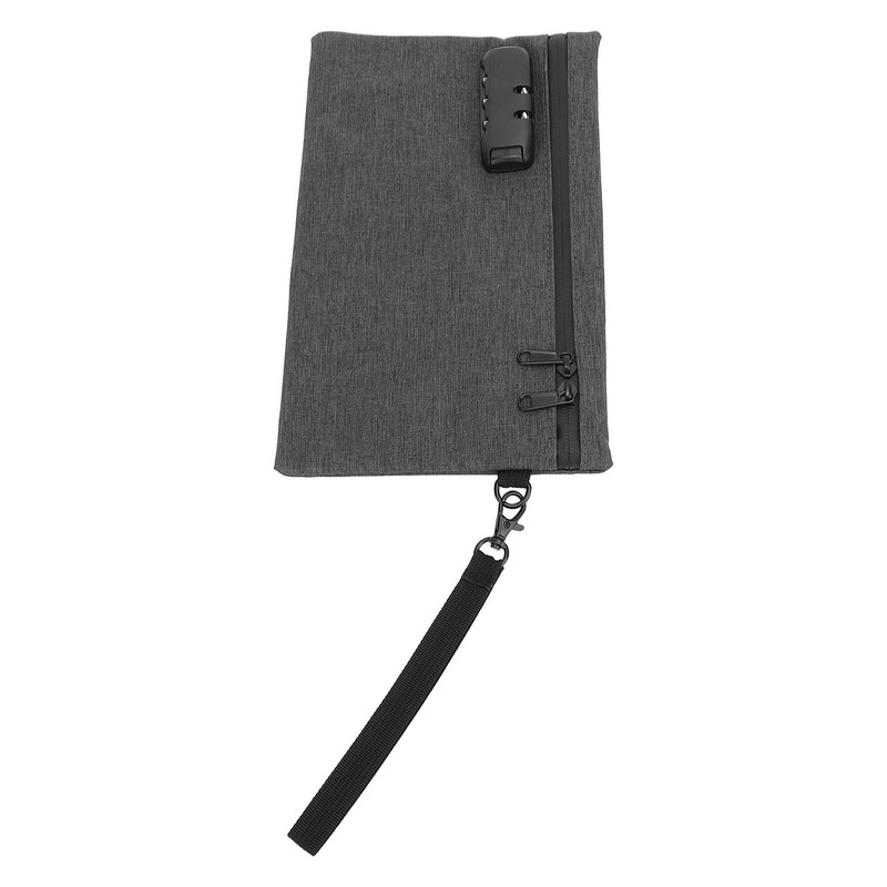 Activated Carbon Smell Proof Bag with Combination Lock Gray Smell