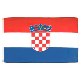 AZ FLAG - Croatia Flag - 2x3 Ft - 100D Polyester Croatian Banner with Two Metal Grommets - Fade Resistant - Vivid Colors - 2' x 3' Feet - 90x60 Cm