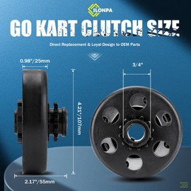 Go Kart Clutch 3/4" Bore 12 Tooth Centrifugal Clutch for #35 Chain Fits 2-6.5 HP Small Engines Parts Honda GC160, GC190, GX120, GX140, GX160, GX200