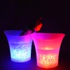 LED Ice Bucket Color Changing Wine Bucket Round Plastic Ice