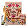 Breeze Decor Happy Vasant Panchami Garden House Flag Kit Religious