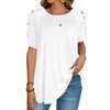 Afibi Womens Short Sleeve Cold Shoulder Summer Basic Tee Tops