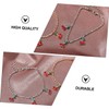 SHOWERORO 1pc Rhinestone Cherry Anklet fruit charm bracelet anklets for
