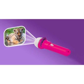 Brainstorm Toys Cute & Cuddly Animals Stem Torch and Projector – 24 Animal Images, Projects Clear Pictures up to 1 Metre Wide, Interactive Kids Flashlight Toy