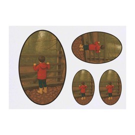 4 x 'Autumnal Forest Boy' Temporary Tattoos - Water Resistant, Skin-Safe, Non-Toxic Transfers, Mixed Sizes (TO00084830)