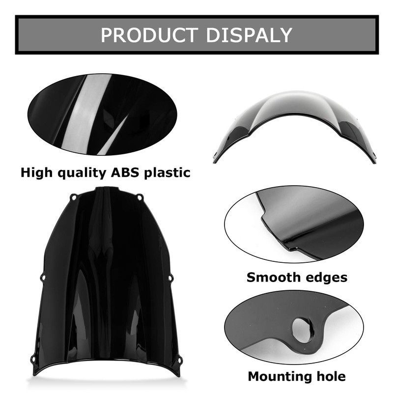 Windshield Windscreen Wind Deflector Screen Double Bubble for Ninja ZX6R