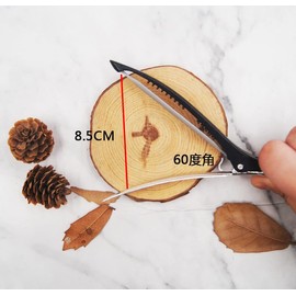 6 Pcs 4.5 Inch Plastic Spike Alligator Duck Bill Salon Clips Cosmetic Duckbill Hair Barrettes Chic Bobby Pin Clips Hair Clips for Styling Long Hair (Black)