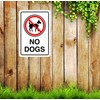 No dogs sign - 3mm Aluminum Dibond high-visibility (200mm x