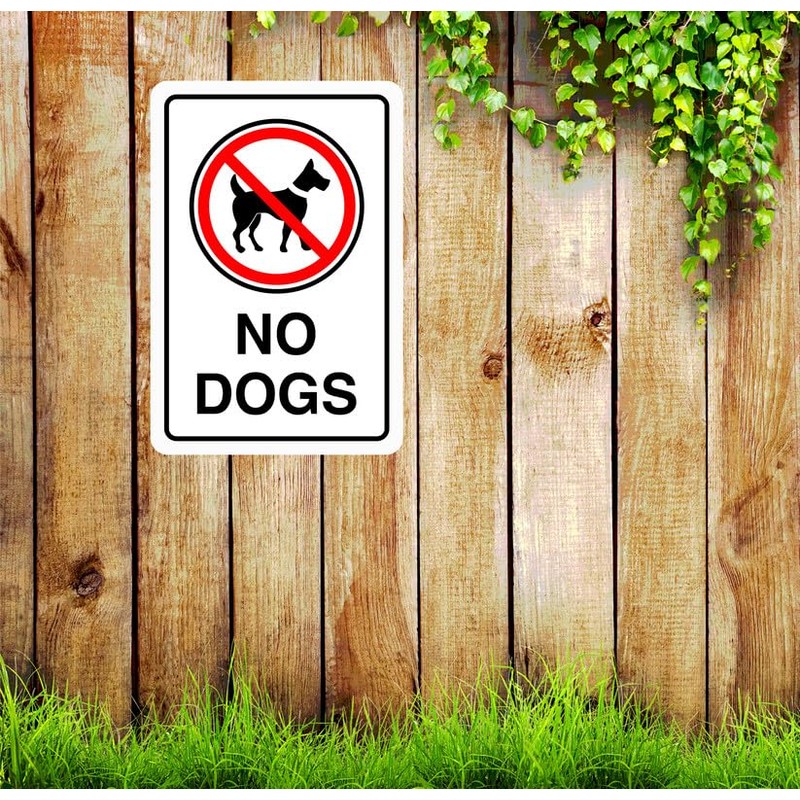 No dogs sign - 3mm Aluminum Dibond high-visibility (200mm x