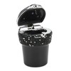 Car Ashtray DiamondStudded Smokeless Container with LED Light Indicator Multifunctional