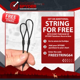 Replacement Archery Bowstring for Traditional Recurve Bows 64" - Made from Black Dacron B-55 Material