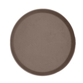 The HC Companies 13 Inch Terrazzo Round Plant Saucer, Lightweight UV-Resistant Plastic Outdoor & Indoor Flower Pot Tray, 1-Pack Plant Pot Trays for Garden & Home Decor, Chocolate