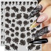 Flower Nail Art Sticker Decals 3D Self-Adhesive Nail Design Fashion