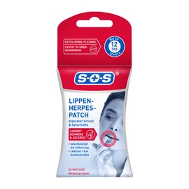 SOS Lip Herpes Patch | Cold Sores Bubbles | Discreet Herpes Plasters: Almost Invisible + Up to 8 Hours Protection | Burning & Itching Relieve 30 Patches
