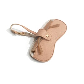 SIRAMO Glasses Case, Stylish, Thin, Sunglasses Case, Outdoor, Sunglasses Case, Soft, Eyeglass Case, Cute, Stylish, Women's, Lightweight, Attaches to a Bag, Strap, Bag Type, light pink