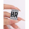 Walking Hr Violation Letter Design Brooch, Fashion Alloy Badge for