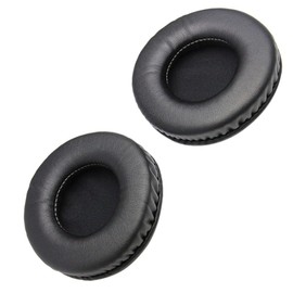 Vaguelly 1 Pair Comfortable Headphone Pads Round Earphone Covers for Headphones Replacement Sleeves Noise Isolation Black