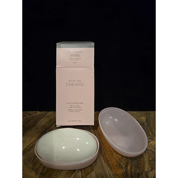 Mary Kay TimeWise 3-IN-1 CLEANSING BAR W/Dish NIB Sealed Bar