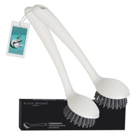 Black Sweden Home Washing Up Brush, Black, High-Quality Dish Brush, Washing Up Brush, Kitchen Brush with Robust Bristles, Durable Washing Up Brushes, Set of 2