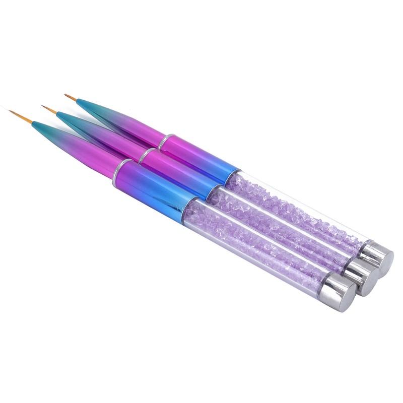 3Pcs Nail Liner Brush Lid Gradient UV Gel Pattern Drawing