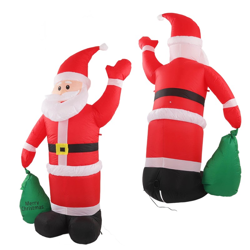Inflatable Santa Decoration Built in LED Light Waterproof Inflatable Bag