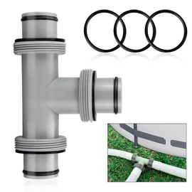 NICENICY Pool Hose Connector, 1.5 T-Joint Pool Hose Adapter, Pool Hose Connector for Filter Pump, Tight Fitting Coupler for Above-ground Pool, Getting More Flow to Filter, 1.5-1.5” T-Joint