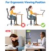 YCNEW Desk Clamp Acrylic Book Stand for Reading, Ergonomic Design
