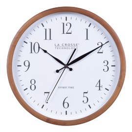 La Crosse Technology La Crosse Technology 404-50447-INT 12.8" Atomic Walnut Analog Wall Clock