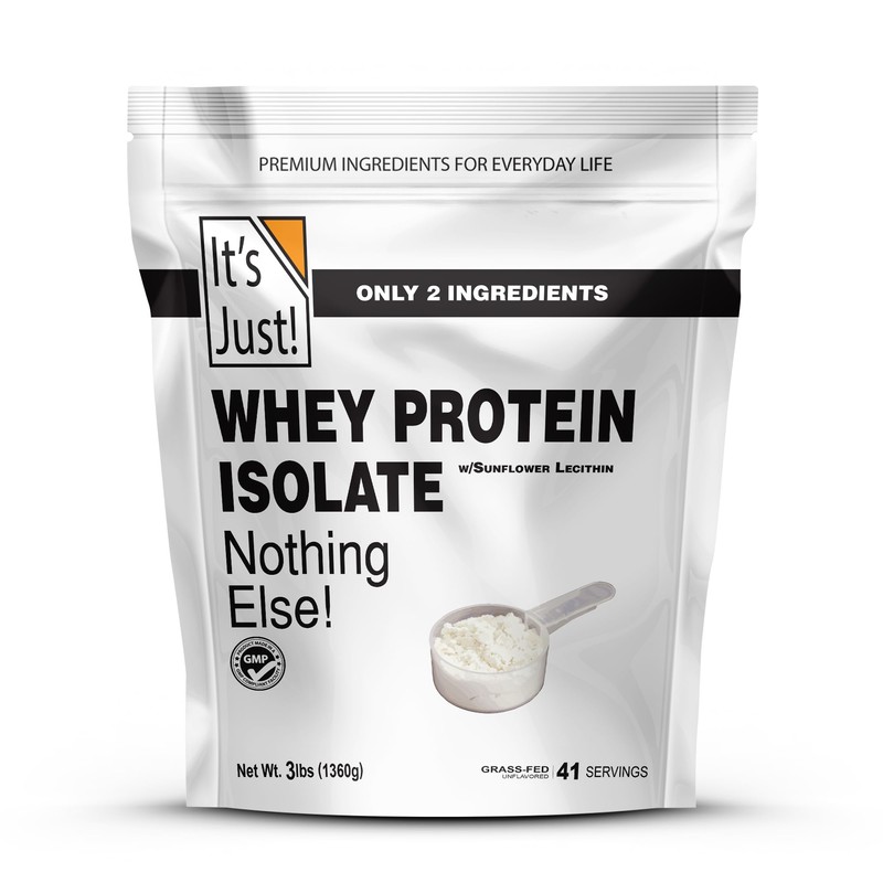 It's Just! - Whey Protein Isolate, Ultra Premium Grass-Fed, Unflavored,