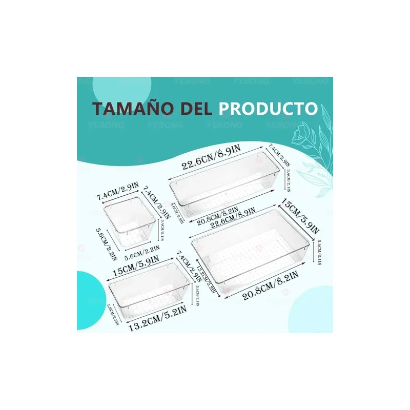Organizador De Cajones Joyas Maquillaje 28 Pzas De Plástico