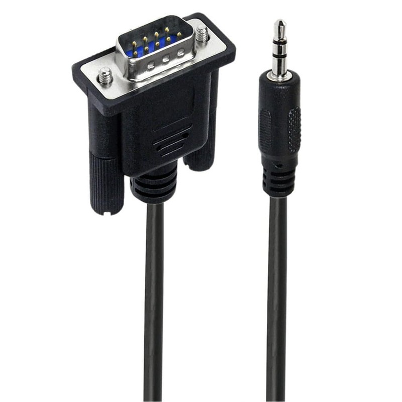 Qaoquda DB9 9 Pin Male to 3.5mm Male Plug Serial